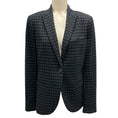 Load image into Gallery viewer, Theory Navy Blue / Charcoal Grey Staple Gingham Blazer
