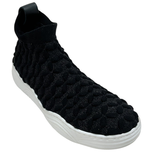 Alaia Black Knit Petal Pull On Sneakers
