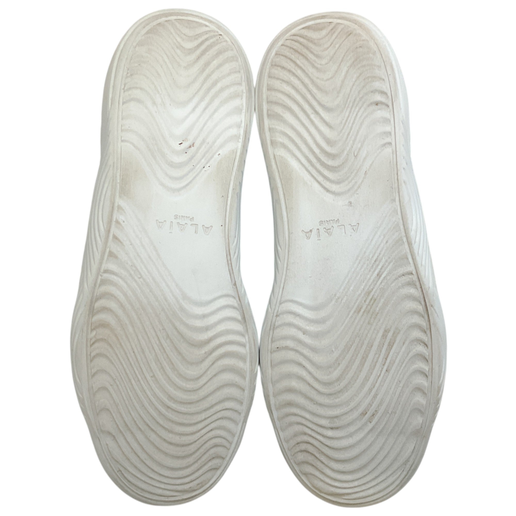 Alaia Black Knit Petal Pull On Sneakers