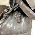 Load image into Gallery viewer, Philipp Plein Silver Puffer Vest with Black Fox Trimmed Removable Hood
