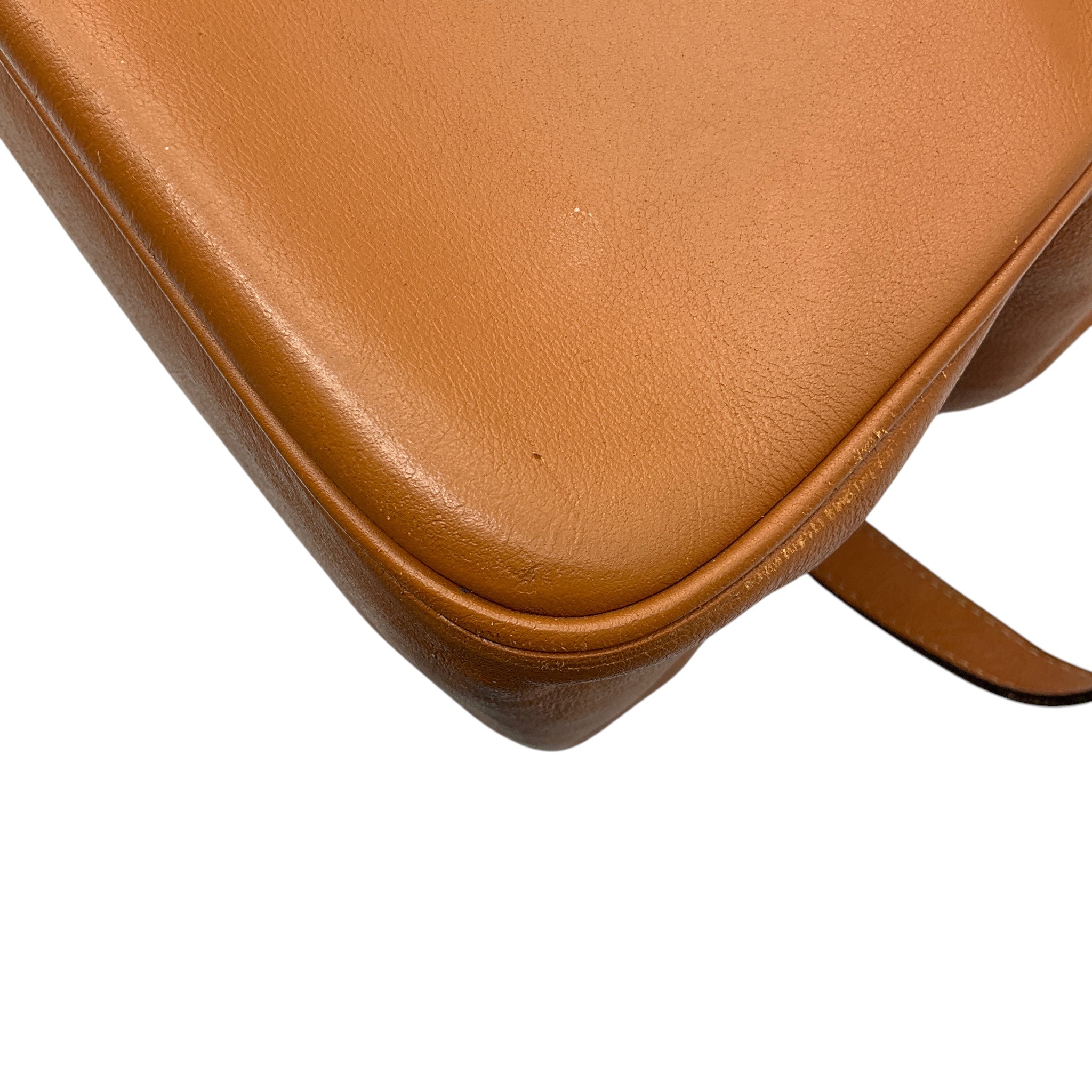 Delvaux Light Brown / Cognac Calfskin Leather Gin Fizz Jumping Satchel Handbag
