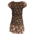 Load image into Gallery viewer, LoveShackFancy Black / Pink Multi Raspberry Spice Latte Print Trevor Mini Dress
