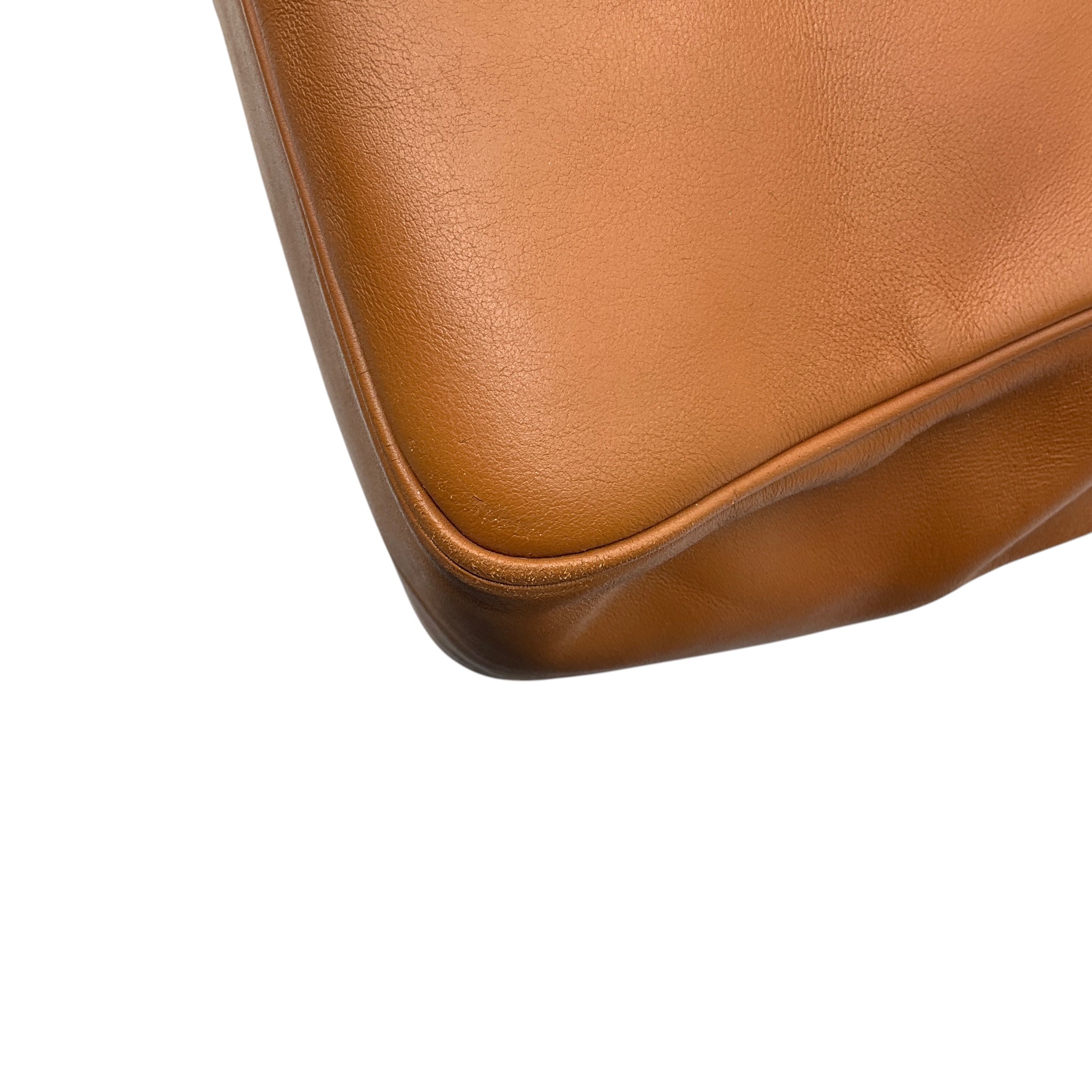 Delvaux Light Brown / Cognac Calfskin Leather Gin Fizz Jumping Satchel Handbag