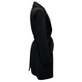 Load image into Gallery viewer, Fleurette Black Belted Cashmere Wrap Coat
