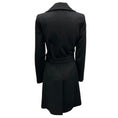 Load image into Gallery viewer, Fleurette Black Belted Cashmere Wrap Coat
