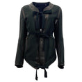 Load image into Gallery viewer, Takahiromiyashita The Soloist Black Silk Tie front Jacket with Faux Fur Lining
