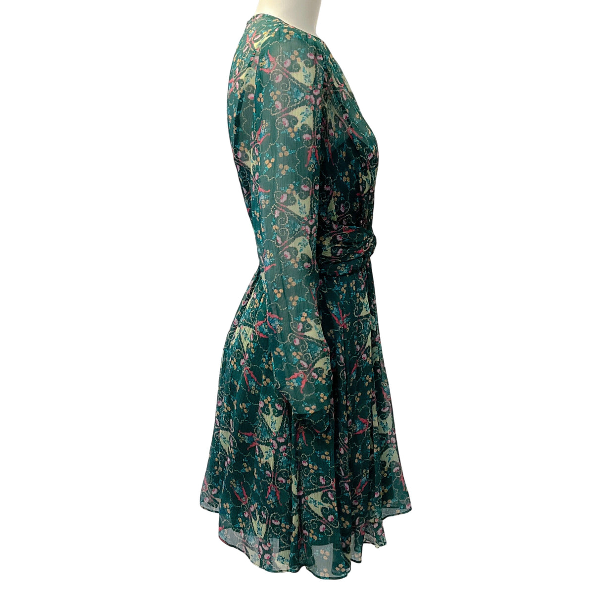 Saloni Opaline Vert Blythe Dress