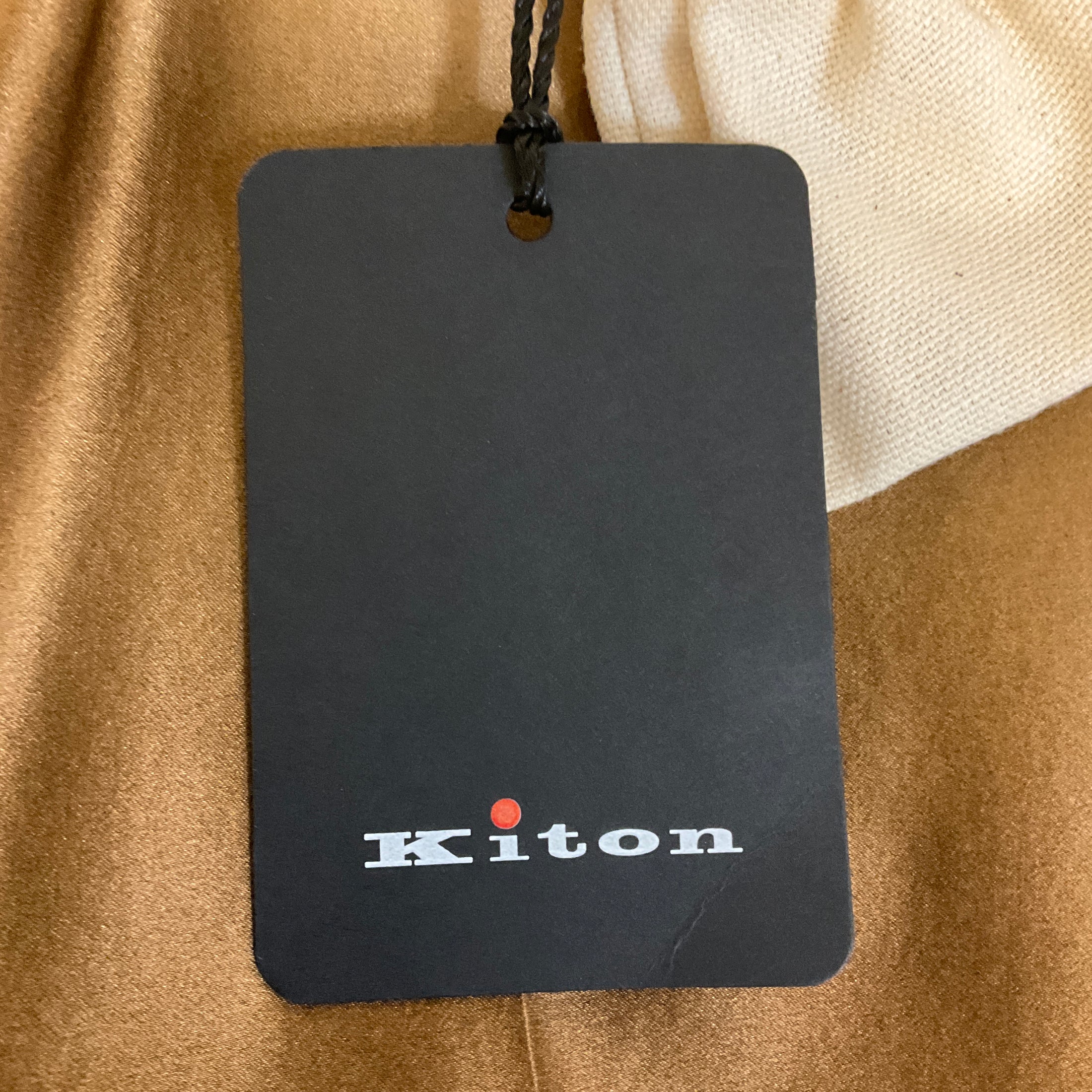 Kiton Gold / Taupe Ombre Effect Drawstring Silk Pants