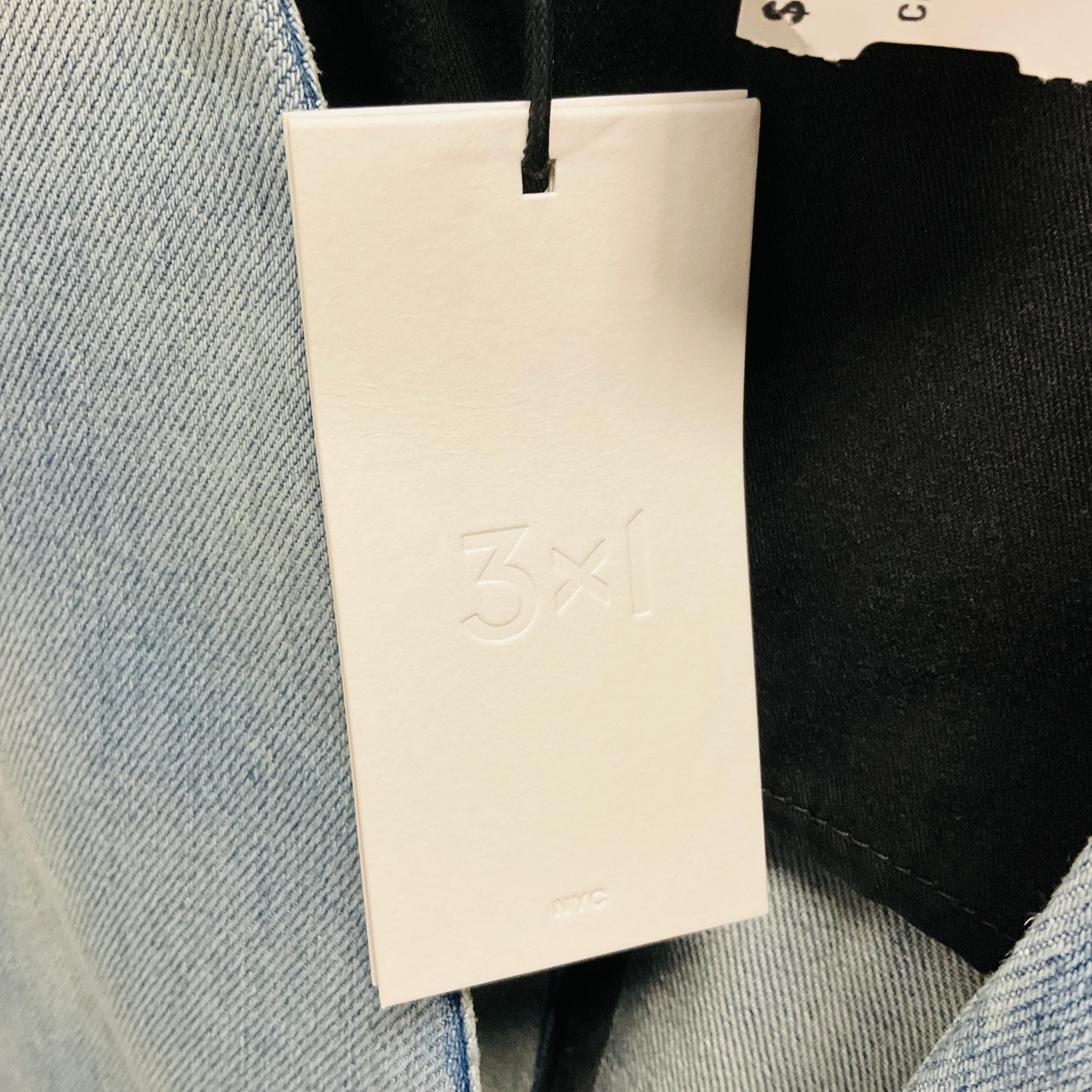 3x1 Light Blue Ice Melt Clean Denim Blazer