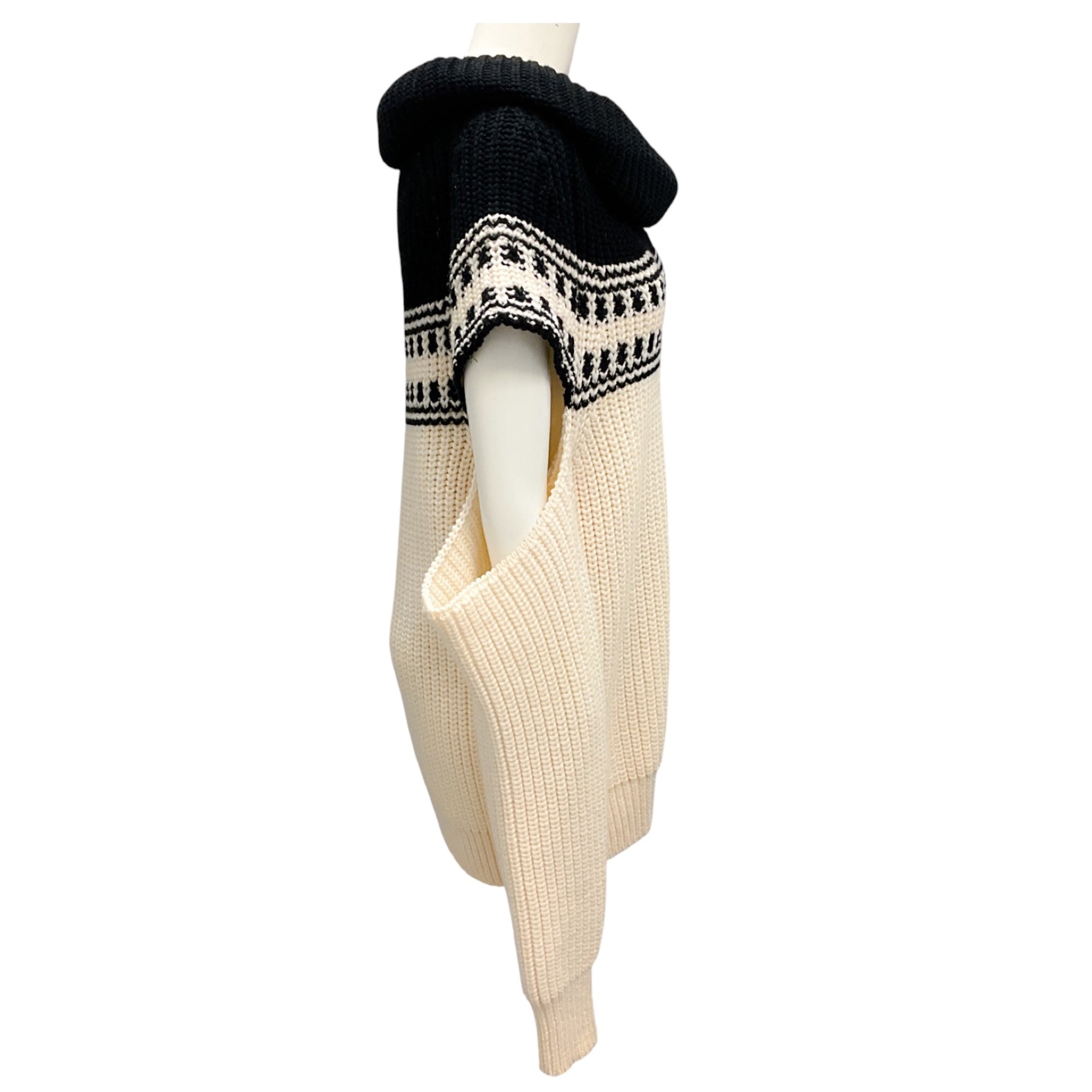Monse Ivory / Black Wool Knit Sweater