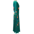 Load image into Gallery viewer, Saloni Teal Silk Claudia Midi Dress
