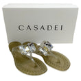 Load image into Gallery viewer, Casadei Ice Penny Beach Glitter Jelly Thong
