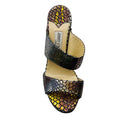 Load image into Gallery viewer, Jimmy Choo Metallic Multi Snake Print Wooden Heel Sandals
