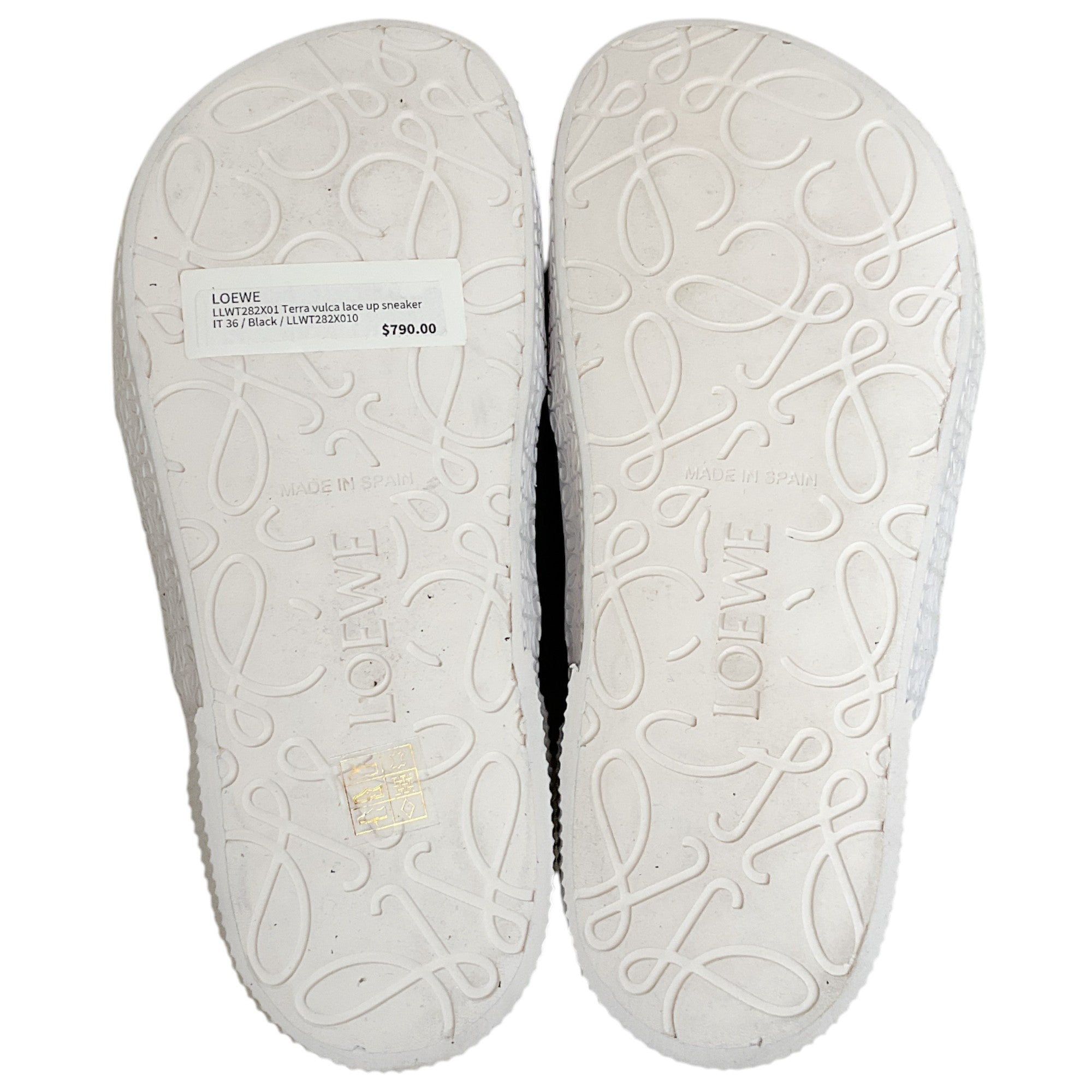 Loewe Black Suede Lace Up Sneakers