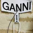 Load image into Gallery viewer, Ganni Pale Khaki Zebra Print Organic Cotton Denim Mini Dress
