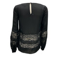 Load image into Gallery viewer, L'Agence Black Lace Trimmed Silk Top
