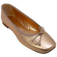 Load image into Gallery viewer, Casadei Rose Gold Lather Ballerina Flats
