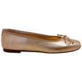 Load image into Gallery viewer, Casadei Rose Gold Lather Ballerina Flats
