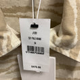 Load image into Gallery viewer, Ganni Pale Khaki Zebra Print Organic Cotton Denim Mini Dress
