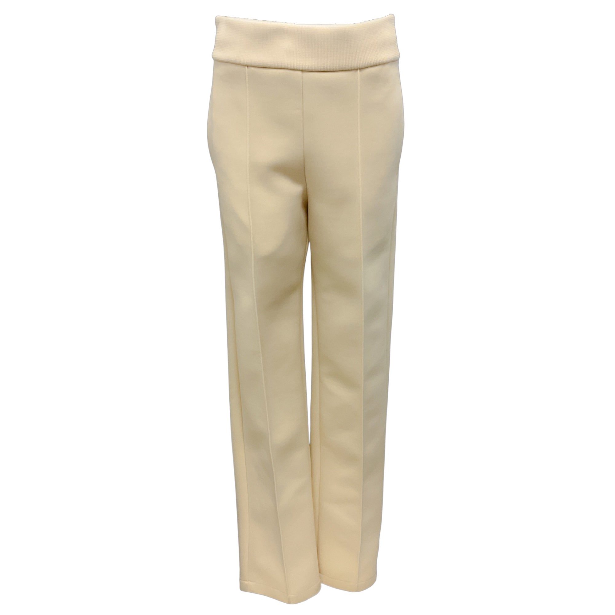Ferragamo Ivory Drawstring Jogger Pants