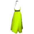 Load image into Gallery viewer, Alice + Olivia Neon Yellow / Black Mesh Tulle Long Halterneck Dress
