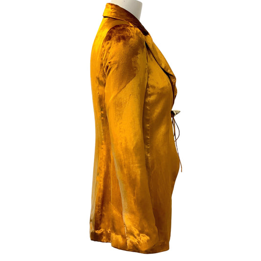 Cult Gaia Gold Velvet Bilba Blazer