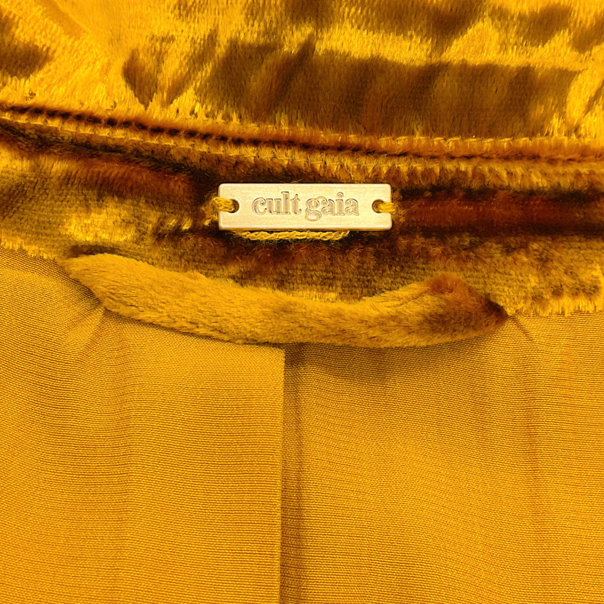 Cult Gaia Gold Velvet Bilba Blazer