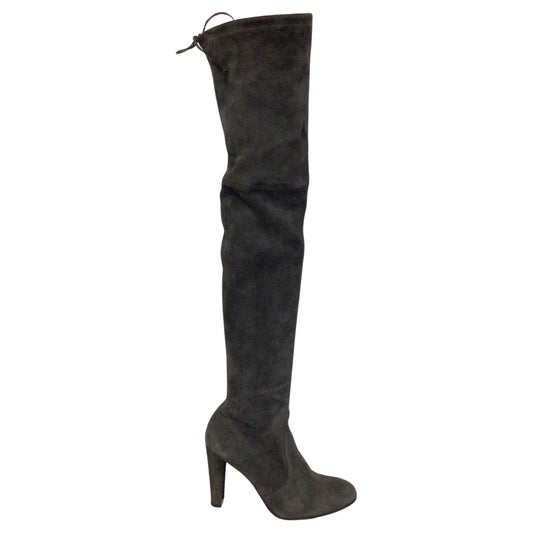 Stuart Weitzman Grey Over-the-Knee Suede Leather Boots