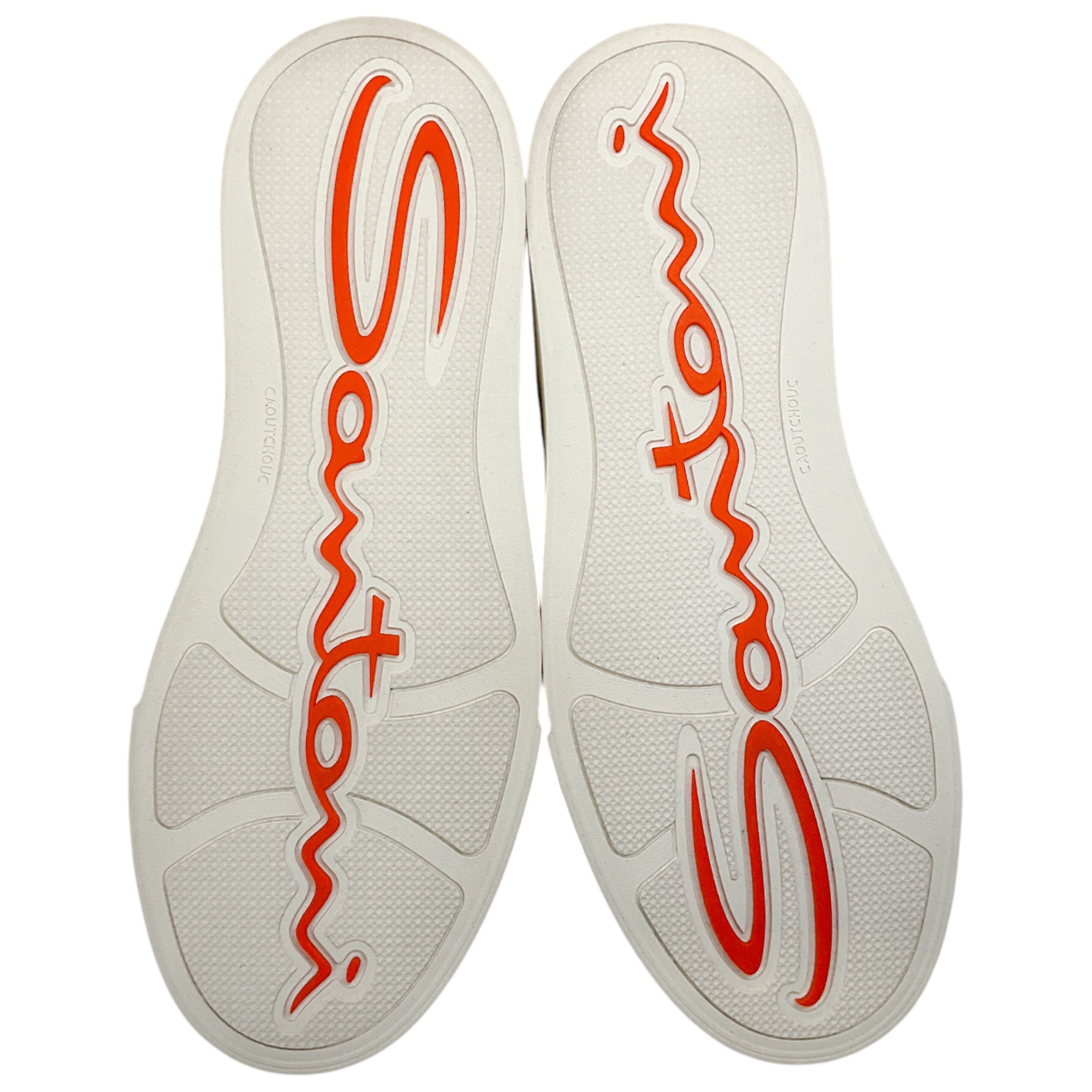 Santoni White / Yellow DBS6 Low Top Sneakers