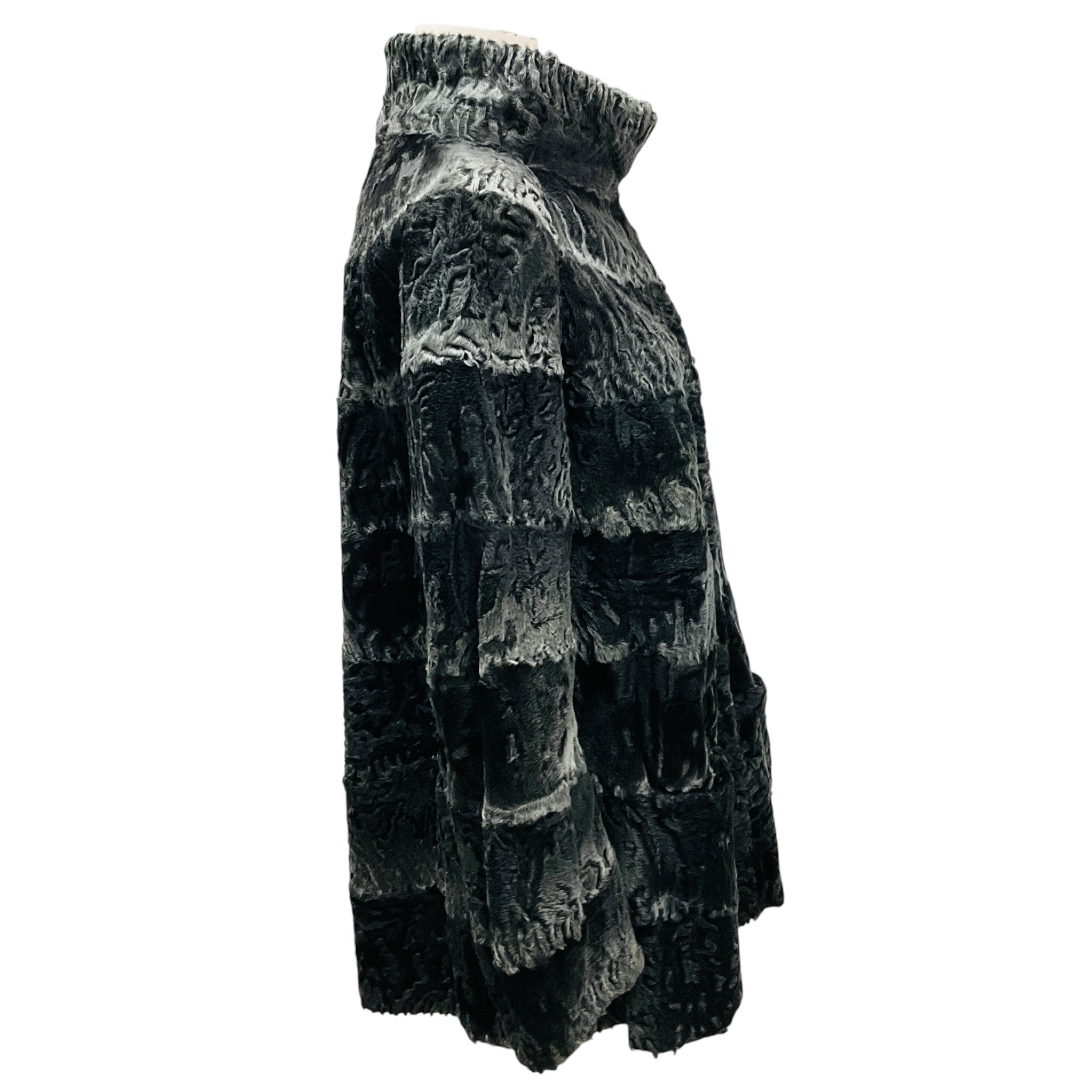 Giuliana Teso for Neiman Marcus Charcoal Grey Karakul Lamb Fur Jacket