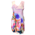 Load image into Gallery viewer, Krizia Pink Multi Watercolor Printed Sleeveless Silk Dress
