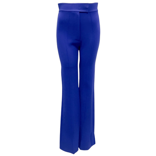 Alex Perry Ultramarine Stretch Crepe Flare Trousers