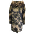 Load image into Gallery viewer, Yves Salomon Olive Green Rabbit Fur Trim Hooded Raccoon Fur Lined Army Print Cotton Coat

