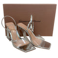 Load image into Gallery viewer, Gianvito Rossi Silver / Clear Cosmic 85 Sandals
