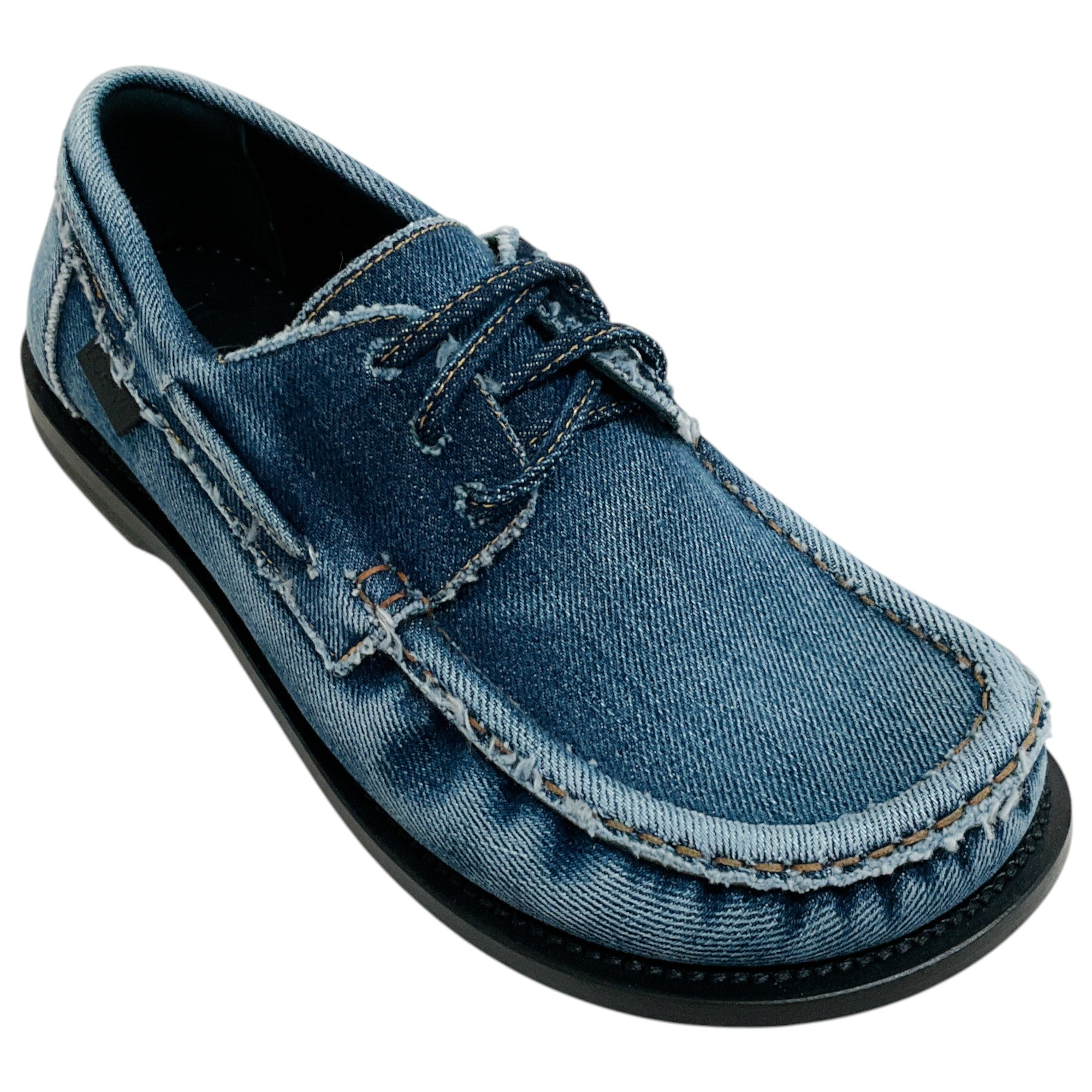 Loewe Blue Raw Denim Boat Shoes