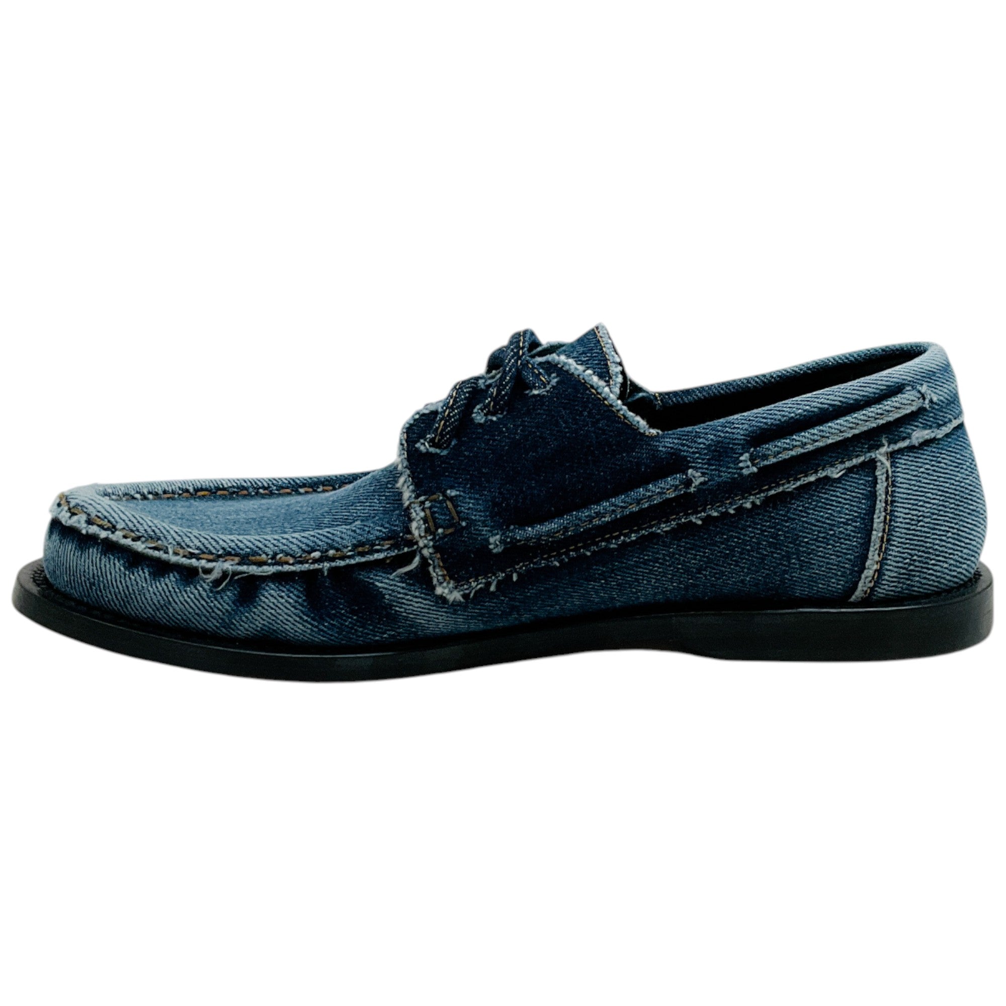 Loewe Blue Raw Denim Boat Shoes