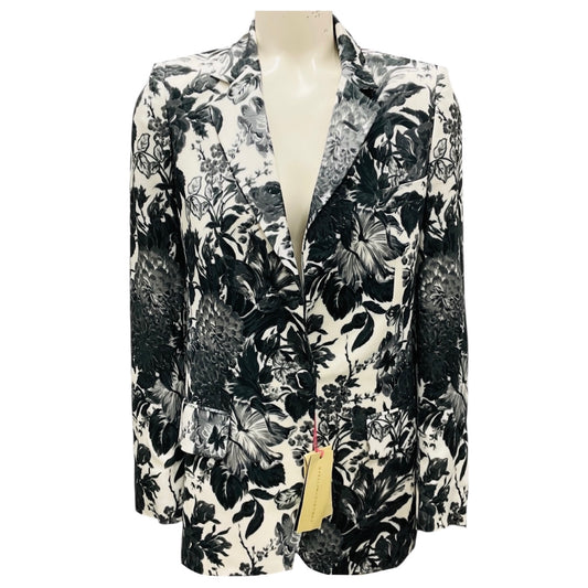 Stella McCartney Black / Grey / White Frazier Floral Print Blazer