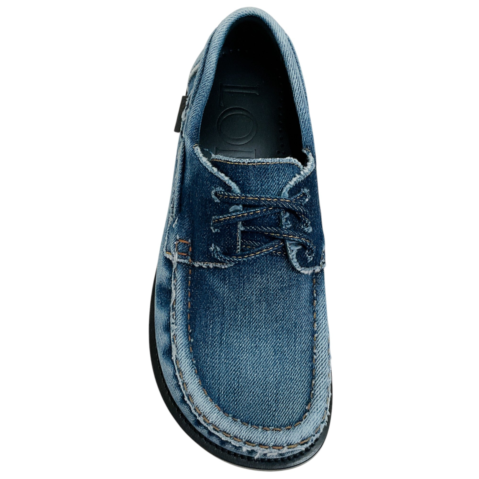 Loewe Blue Raw Denim Boat Shoes