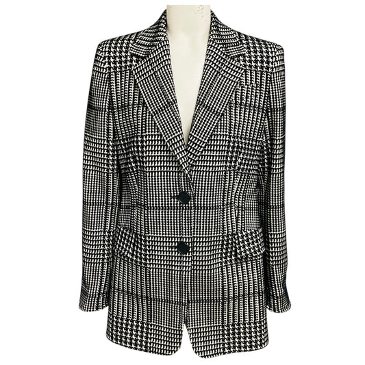 Akris Punto Black / White Embroidered Houndstooth Jacket