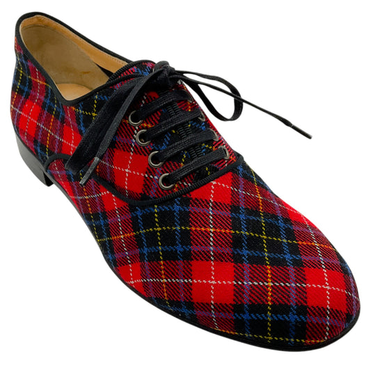 Christian Louboutin Red Tartan Fred Oxfords
