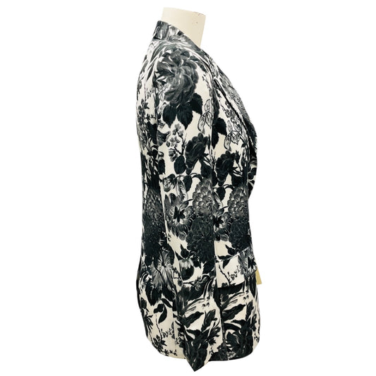 Stella McCartney Black / Grey / White Frazier Floral Print Blazer