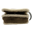 Load image into Gallery viewer, Brunello Cucinelli Brown / Cream Monili Bead Embellished Lamb Shearling Handbag
