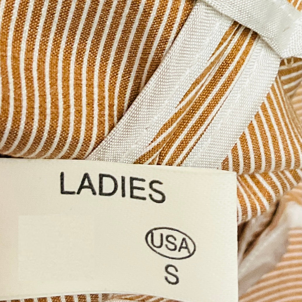 Fabiana Filippi Tan / White Striped Cotton Blazer