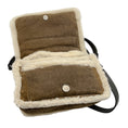 Load image into Gallery viewer, Brunello Cucinelli Brown / Cream Monili Bead Embellished Lamb Shearling Handbag
