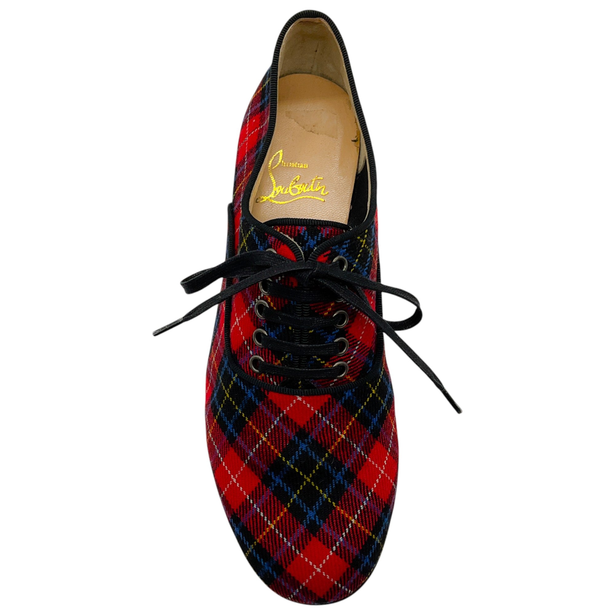 Christian Louboutin Red Tartan Fred Oxfords