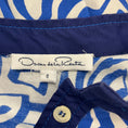 Load image into Gallery viewer, Oscar de la Renta Blue / White Printed Sleeveless Flared Dress
