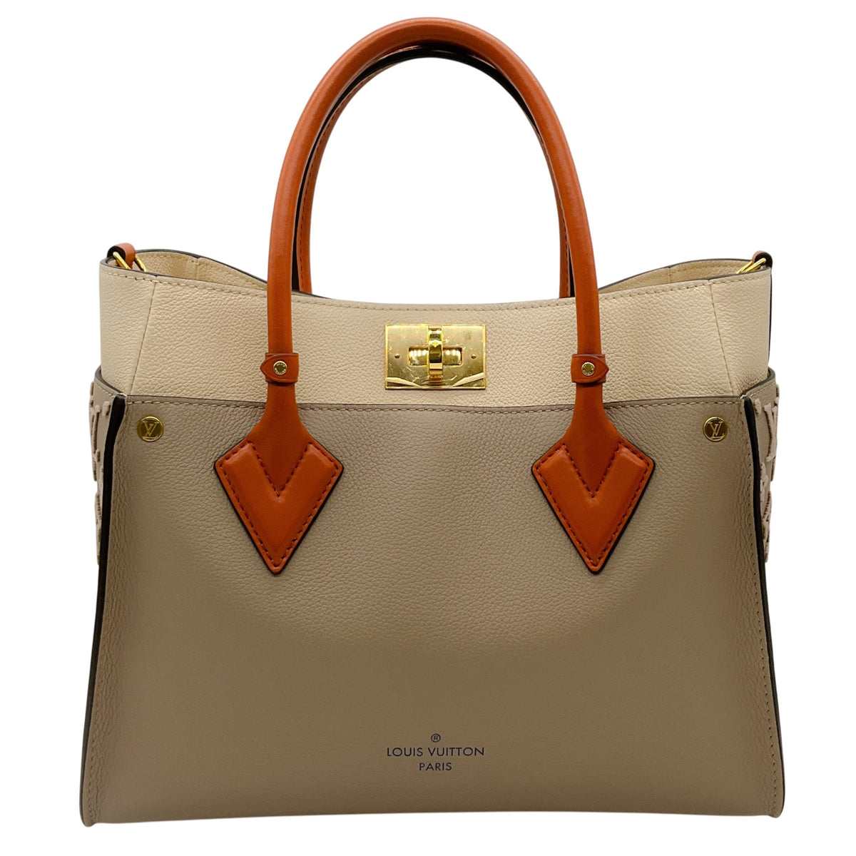Louis Vuitton Taupe / Ivory On My Side MM Bag

