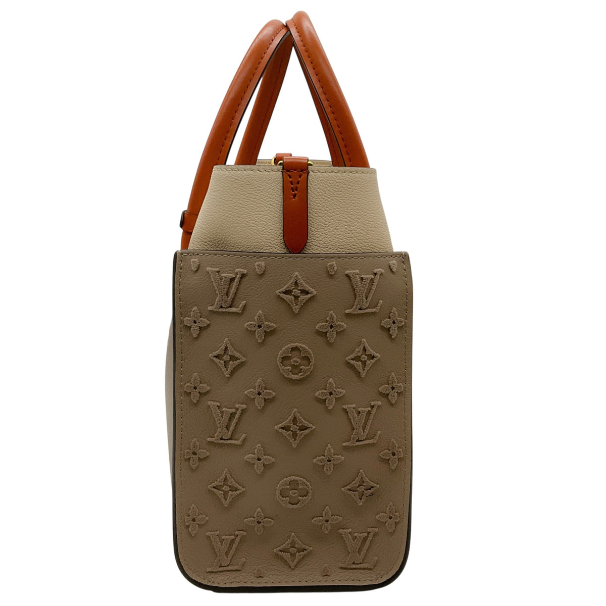 Louis Vuitton Taupe / Ivory On My Side MM Bag