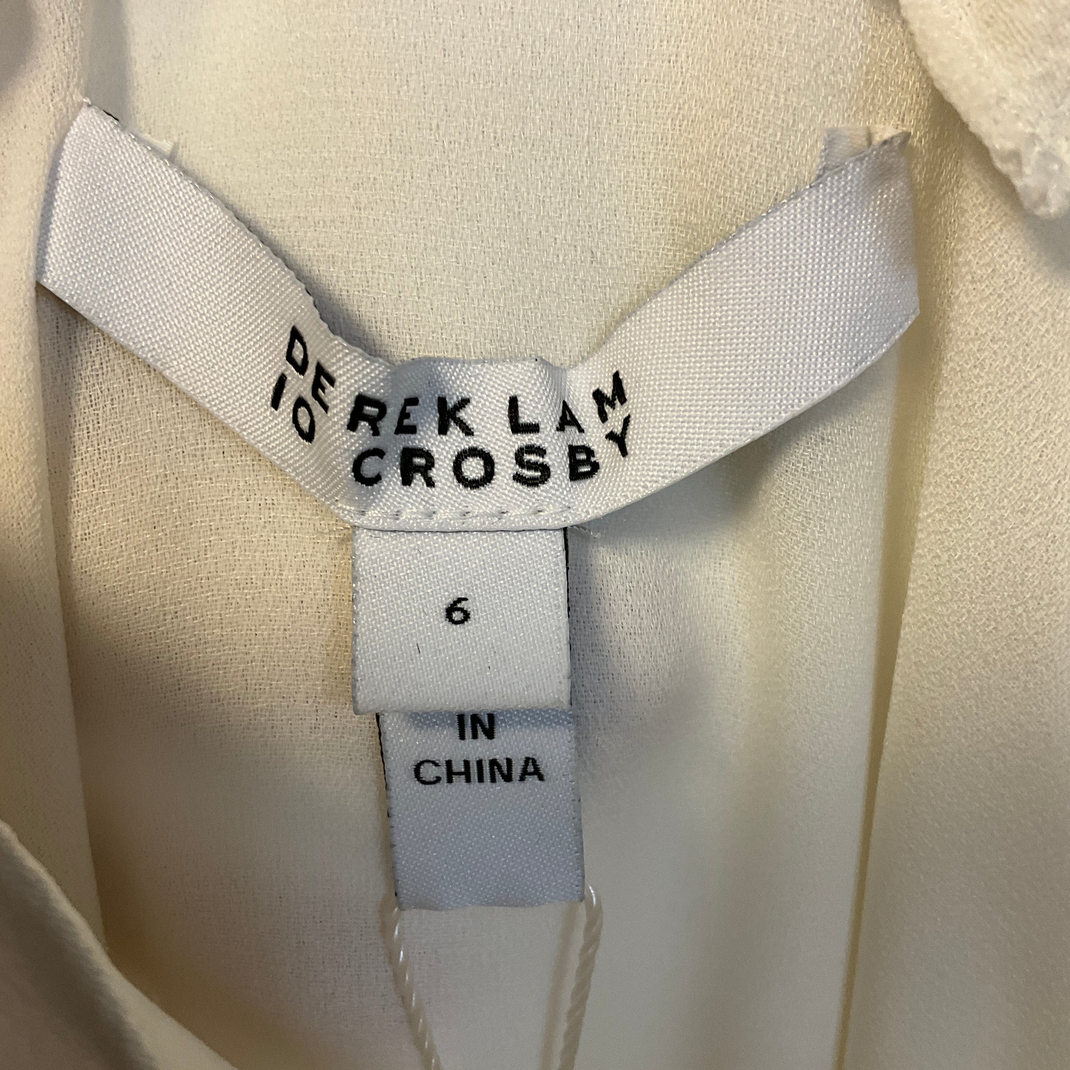 Derek Lam 10 Crosby Soft White / Blanc Ruffled Halter Dress