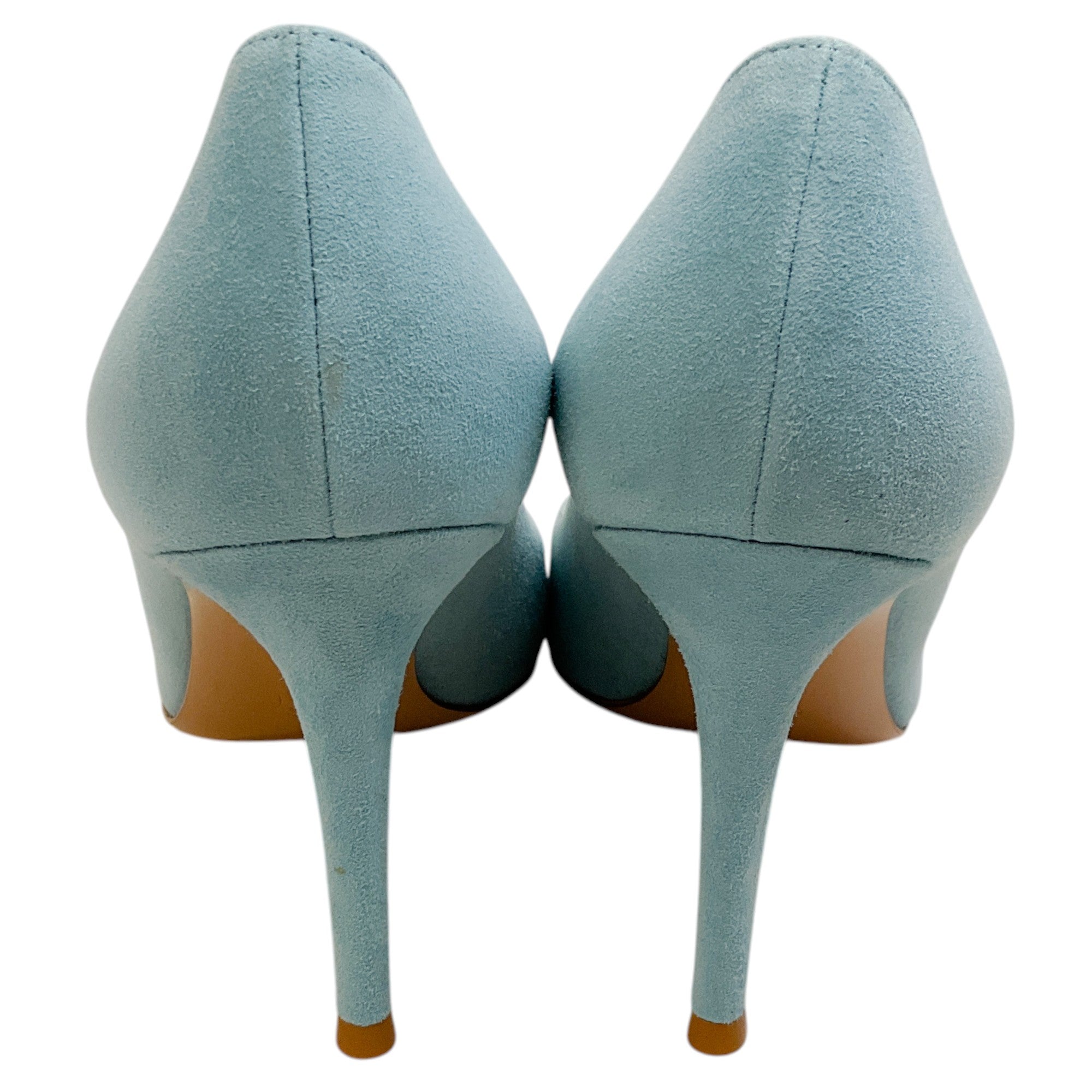 Gianvito Rossi Light Blue Suede Gianvito 85 Pumps